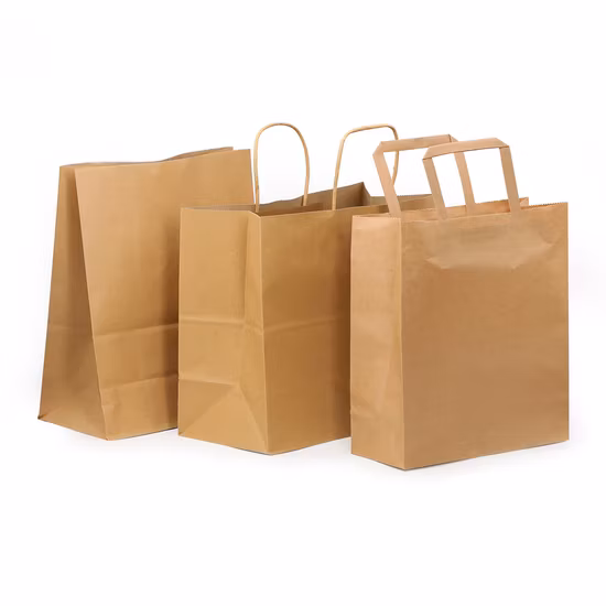 Paper Gift/Paper Shopping/Brown/White/Coffee/Gift Bag/Food Packaging/Sos/Die Cut/Twist Handle/Flat Handle/Kraft Paper/Aluminum Foil Pointed Bottom/Paper Bag