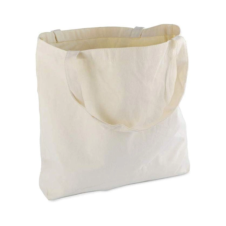 Foldable Cotton Canvas Fabric Reusable Shopping Cotton Bags with Rope Handle